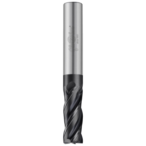 Coated solid carbide finishing end mills, Z4 positive - for machining steel and metals